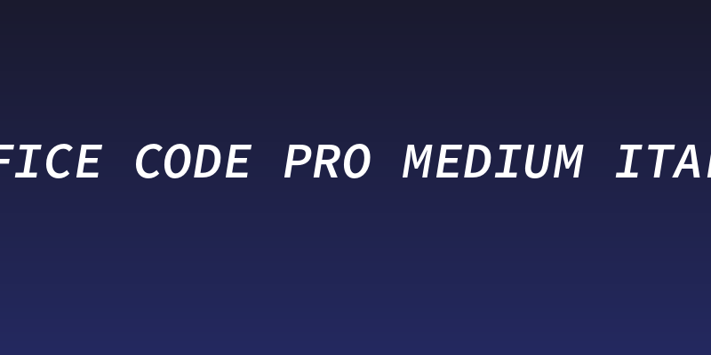 Office Code Pro Medium Italic Social Header