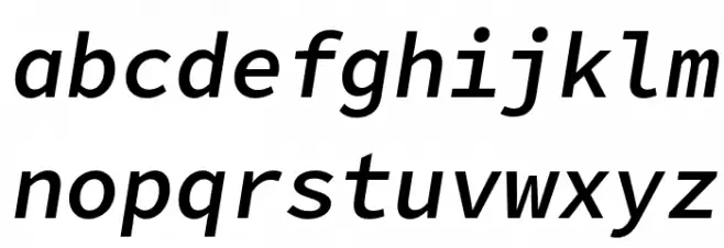 Office Code Pro Medium Italic फ़ॉन्ट लोअरकेस