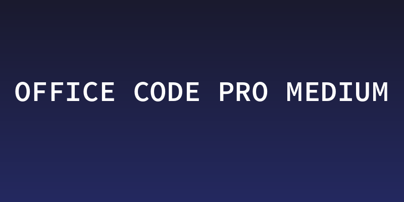 Office Code Pro Medium Social Header