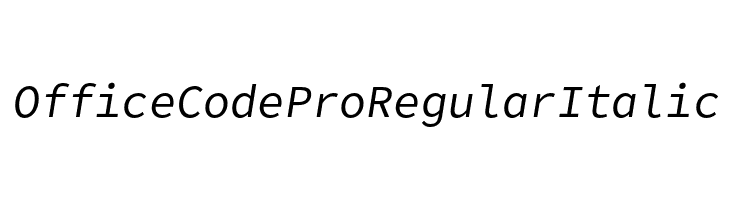 Office Code Pro Regular Italic  Free Fonts Download