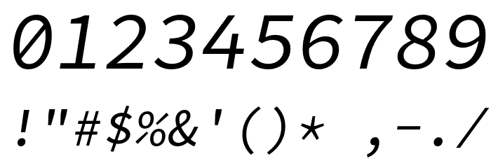 Office Code Pro Regular Italic Font OTHER CHARS