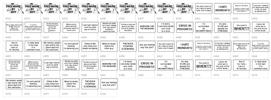 Office Wit JL Character Map