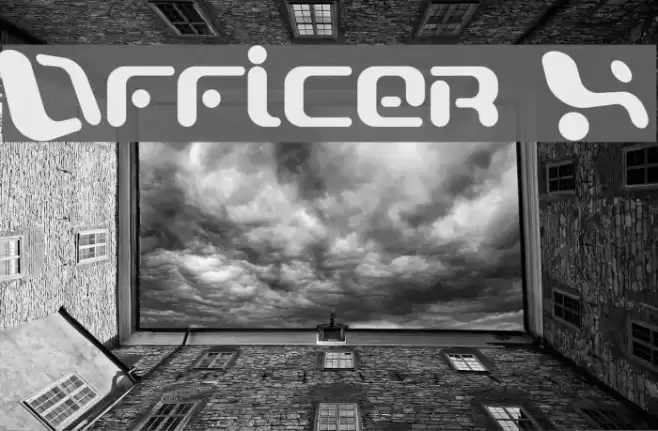 Officer X Font examples