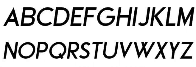 Official Book Italic 字体 大写