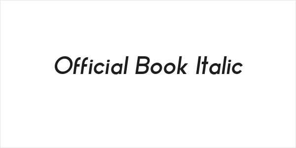 Official Book Italic Logo