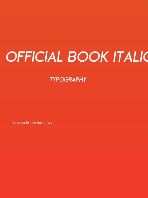 Official Book Italic Poster