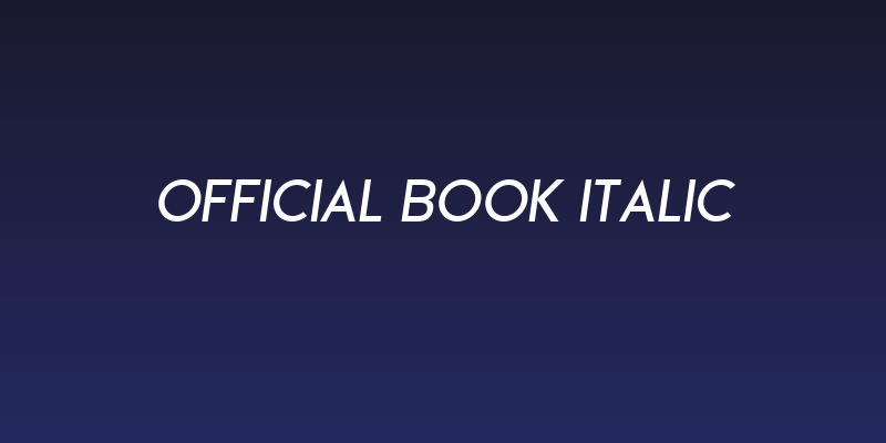 Official Book Italic Social Header