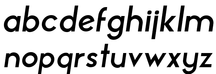 Official Book Italic Font LOWERCASE