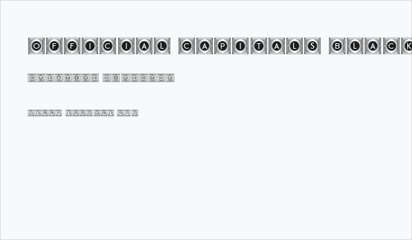 Official Capitals Black Regular Business Card