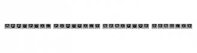 Official Capitals Negative Regular  Скачать бесплатные шрифты