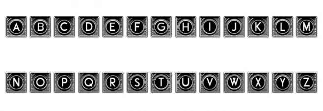 Official Capitals Negative Regular Schriftart Groß