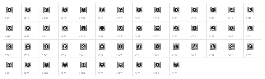 Official Capitals Negative Regular Character Map