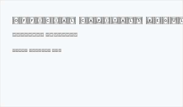 Official Capitals Regular Business Card