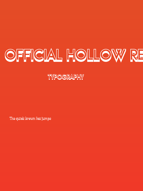 Official Hollow Regular Poster