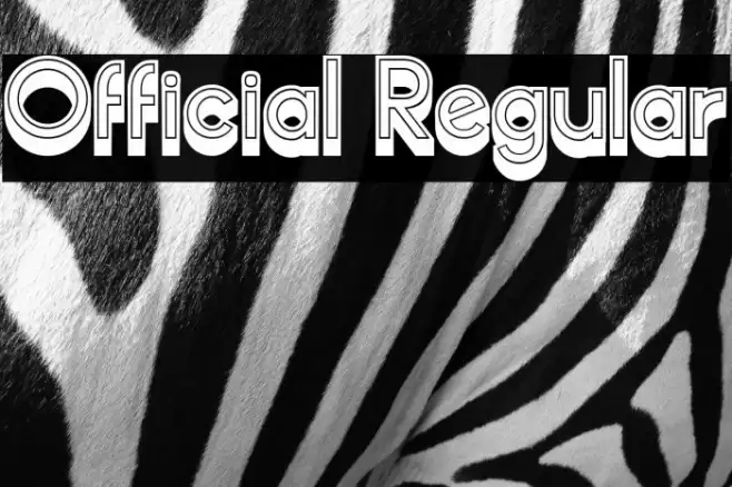 Official Regular Font examples