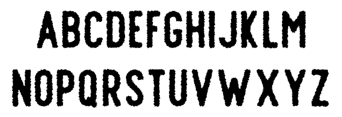 Offlander-Rough Font LOWERCASE