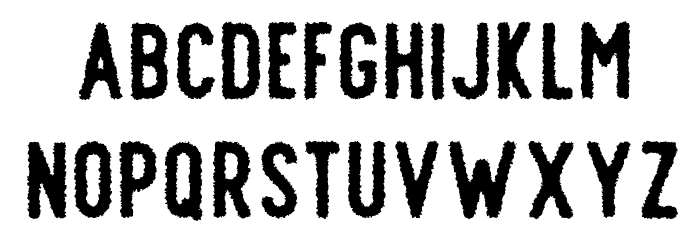 Offlander Rough Font LOWERCASE