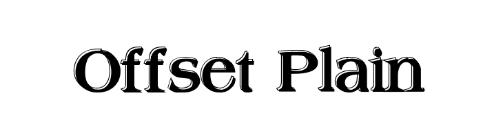 Offset Plain Font