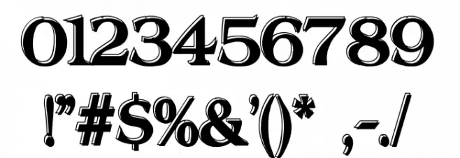 Offset Plain Font OTHER CHARS