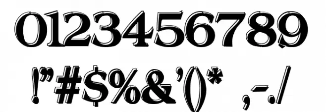 Offset Plain Font OTHER CHARS