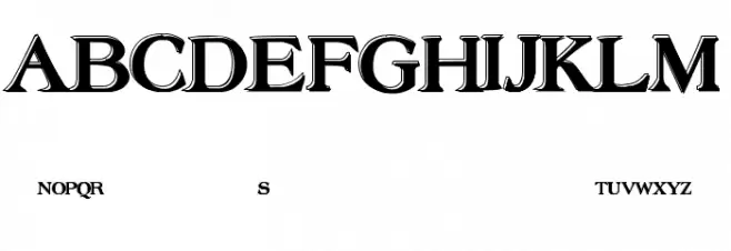 Offset Plain Font UPPERCASE