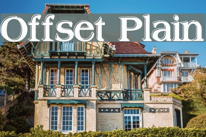 Offset Plain Font examples