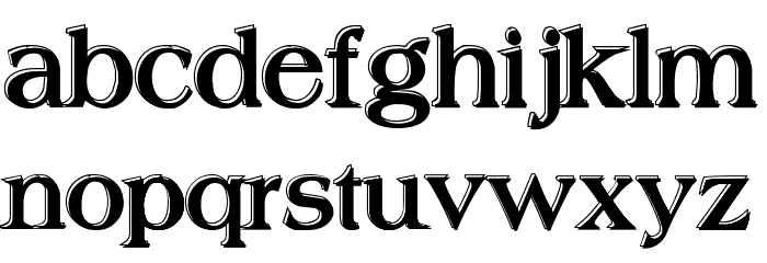 Offset Plain Font LOWERCASE