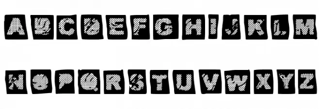 Offset Punk Schriftart Groß