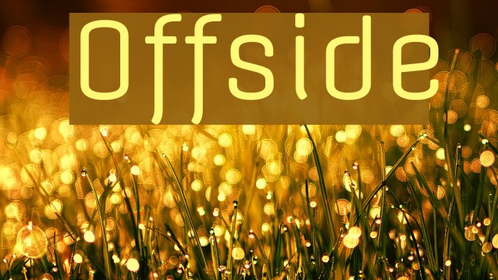 Offside Font examples