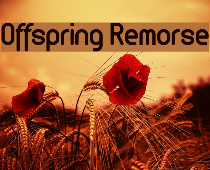 Offspring Remorse Font examples