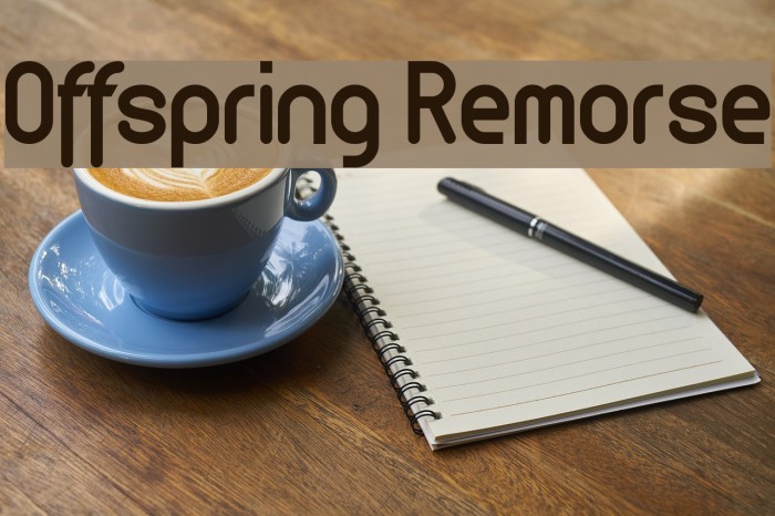 Offspring Remorse Font examples