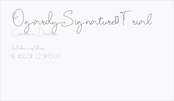 OgardySignature-Trial Business Card