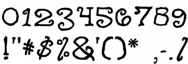 OgdredWeary Font OTHER CHARS