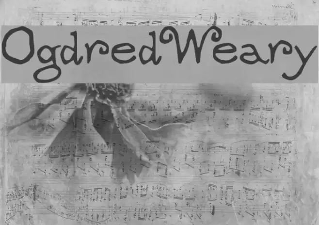 OgdredWeary Font examples