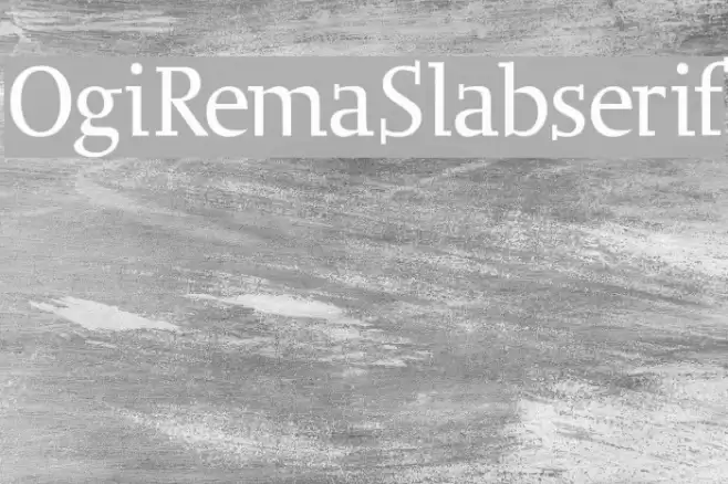OgiRemaSlabserif Font examples