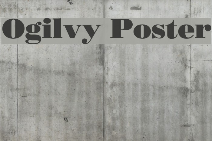Ogilvy Poster Font examples