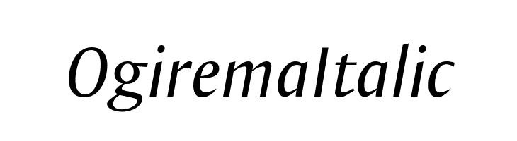 OgiremaItalic Font