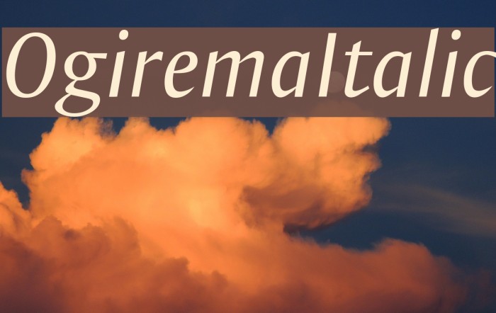 OgiremaItalic Font examples