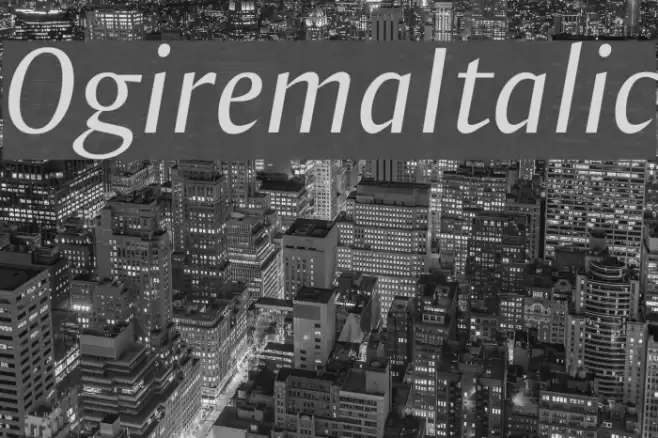 OgiremaItalic Font examples