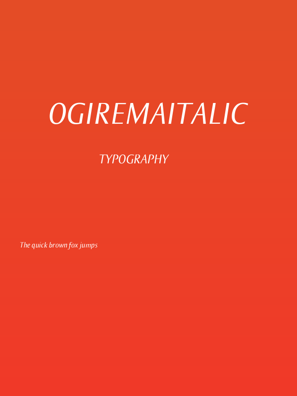 OgiremaItalic Poster