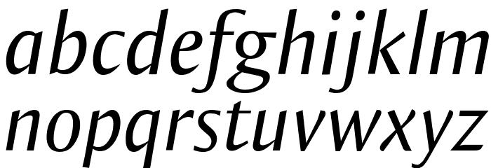 OgiremaItalic Font LOWERCASE
