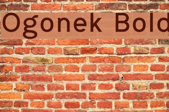 Ogonek Bold Font examples
