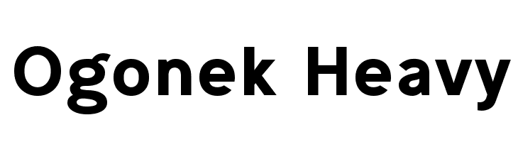 Ogonek Heavy Font