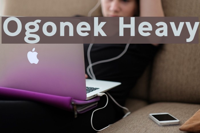 Ogonek Heavy Font examples