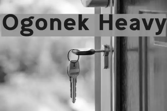 Ogonek Heavy Font examples