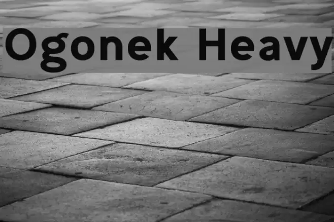 Ogonek Heavy Font examples