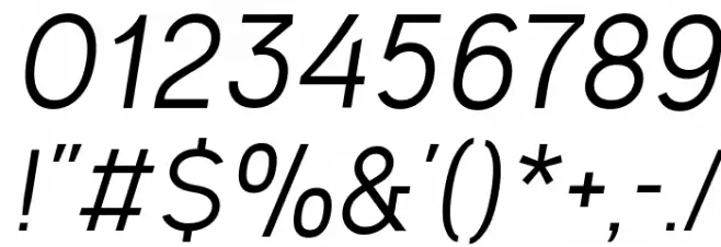 Ogonek Italic Font OTHER CHARS