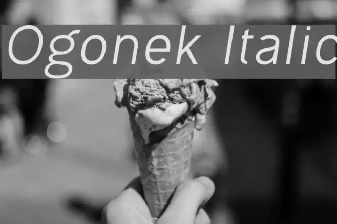 Ogonek Italic Font examples