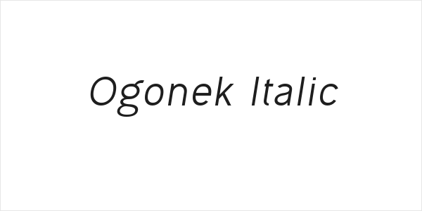 Ogonek Italic Logo