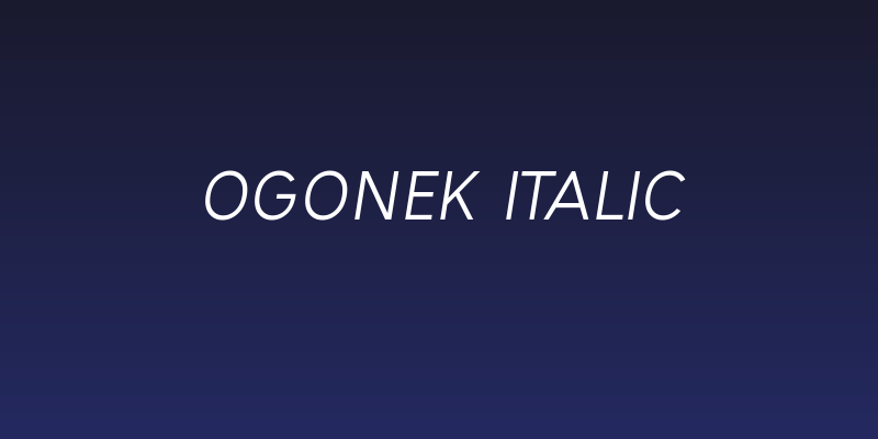 Ogonek Italic Social Header
